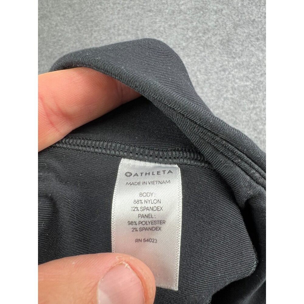 Athleta Sophia Street Tight Moto Leggings Women's XS Black Ankle Zip Mid Rise - Picture 7 of 7